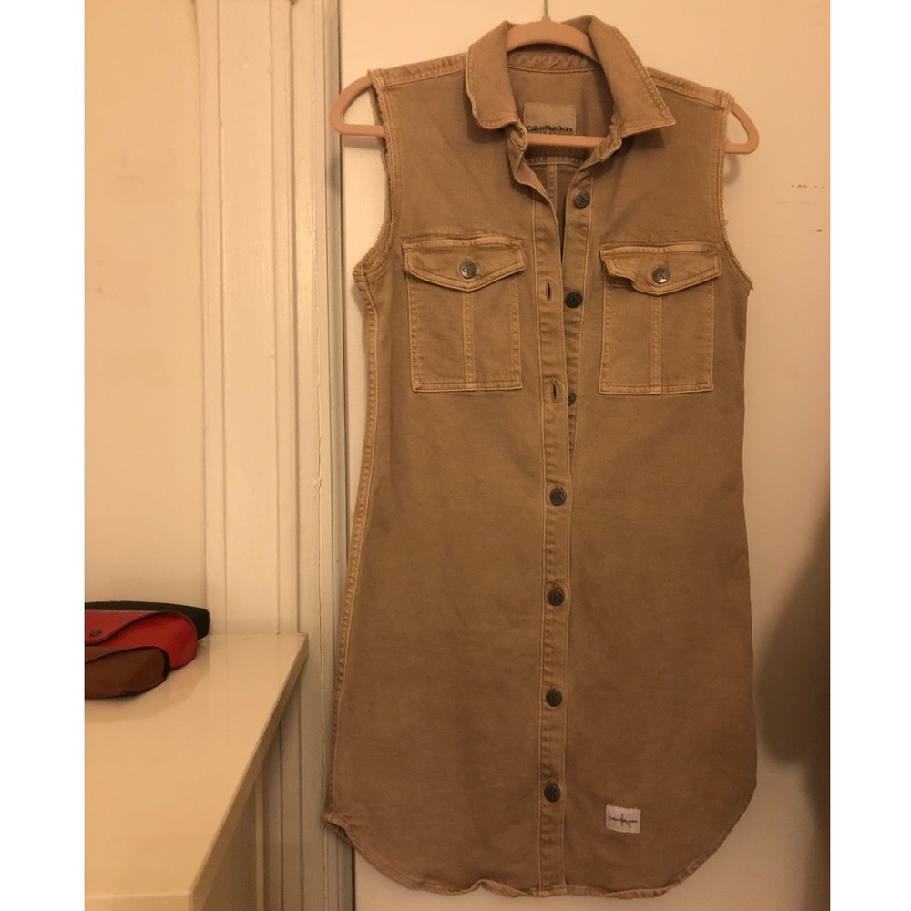 Calvin Klein Urban Outfitters Khaki Dress S